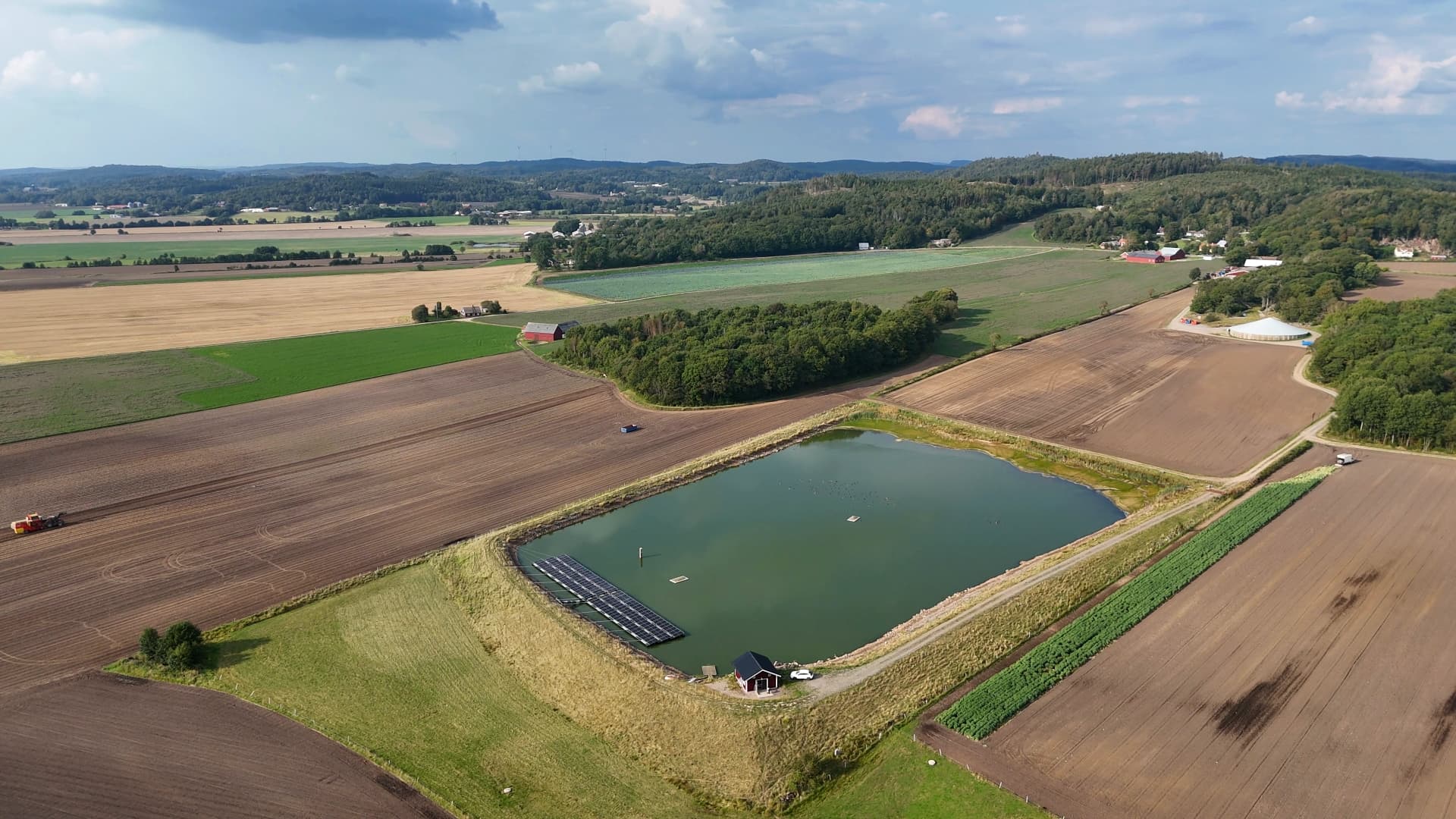 Floating solar park at Tångagård in Falkenberg